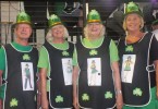 Community Centrefold members Kerry Rickards, Coralie Leslie, Collette Archibald and Helen Brown tied for best St Patty's Day costume