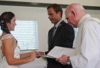 Mr and Mrs: John and Kim Dargusch exchanging vows