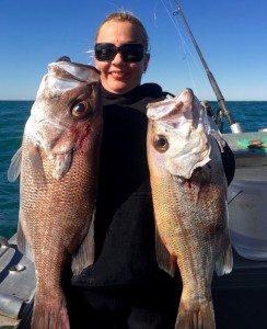 Evelyn from NZ with a snapper