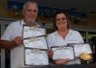 Rod and Sharon Parker from Ed's Beach Bakery show off their awards for excellent pies!