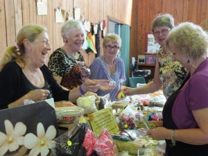 Craft Club members Judy Kilbourne, Sandra Williamson, Judy Byatt, Penny Melton and Elaine Dale came along to support the LAC