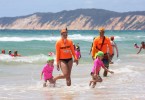 Age Manager Remy Hethorn and Water Safety Officer Michael Brantz are please to see more green caps(Under 6 and 7 years) join nippers