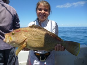 Vanessa caught her very own Maori cod 