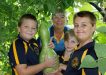 In the living tunnel at Rainbow Beach State School, Mark, Chappy Ronnie, Bailey and Aiden are amazed how the gourd grew over the school holidays! You can tour the kitchen garden and sample a Devonshire tea at an open day this month.