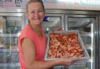 Sandy Brosnan from Ocean Breeze Seafoods offers local fresh prawns ready for your celebrations