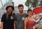 Happy New Year from the new management at Wolf Rock Dive Centre: Alex Heathcote, James Nelson, Fiona Butler and nine-month-old Finnigan