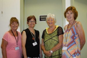 Volunteers Eileen Holyoak, Lyn Cunningham, Gerri Hamilton and Jennifer Williams are ready for a new chapter and premises for the Tin Can Bay Resource Centre  