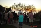 At last year's service the locals and visitors celebrated Easter watching the sun rise over the ocean
