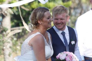 Jessica Cochrane married John Baker in Rainbow Beach last month