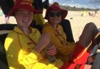 Elizabeth White and Kate Gilmore took a break from patrolling to attend a SLSC youth program