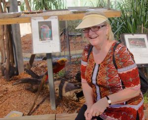 Therese Skuthorpe checking out the golden pheasant