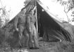 Our Camp at Snapper Creek - Ian Ross is next to the pole - it was 57 years ago