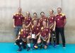 The boys’ team and coaches after the winning volleyball match in Toowoomba