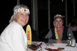 The previous and current administrators of the RBSLSC, Helen Brown and Nicole Lunney in their hippy garb