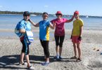 Dragon paddlers Andrea Casey, Suzan Malligan, Elaine Dimock and Linda Palmer welcomed the Yachties ashoreDragon paddlers Andrea Casey, Suzan Malligan, Elaine Dimock and Linda Palmer welcomed the Yachties ashore