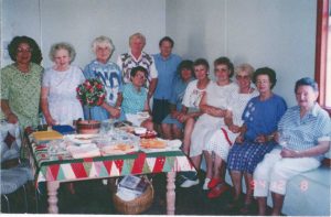 The first members of the club in 1992: Rae Morton, Elenor Woodrow, Bern Vantilburg, Lisa Cohn. Jean Rowe , Robyn Loft,  unknown, Patricia Smith, Shirley Sharper, Dulcie Sollaye and a visitor on the day, taking the photo was president Margaret Robinson Image supplied