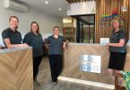 Cooloola Coast Realty team, Dee White, Katie Winzar, Kim McIlroy and Christine Druitt are enjoying their brand new office in the middle of town