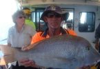 Derek Andrews who caught this large sweetlip on a Club fishing charter on Baitrunner recently