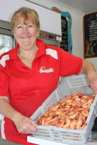 Sandy Brosnan from Ocean Breeze Seafoods was the first foodie business on board to donate prawns for the event!