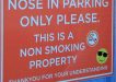Signage outside the Top Shops in Rainbow Beach has decreased smoking at the venue, cigarette butt littering, and complaints from patrons, and could be extended into the main street Image Barb Rees