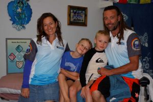 The Strong Family: Jacqui, Ethan (7), Charly (9) and Chiropractor, Dr Dan are ready to help and heal!