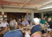 Mayor Mick Curran addressed the members from Rainbow Beach Commerce and Tourism for a breakfast meeting at Arcobaleno on the Beach last month, and updated the twenty-plus members attending on local issues Image Barb Rees