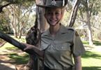 Local, Kate Gilmore, was pictured in full Army dress uniform, after Marching Out at Kapooka, Wagga Wagga