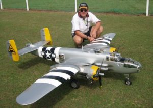 You’ll find some amazing flying machines and their owners at the annual Warbirds event at Tin Can Bay like Paul Gordon-Brander and his Mitchell bomber 