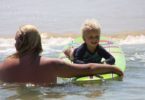 At boardriders, they start them young, Kasey-Cruise Findlater has fun