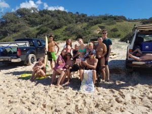 Rainbow Beach Boardriders welcome a few new faces during the May campout on Teewah Beach 