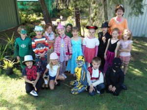Therese and her class dress up for book week, 2012