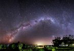Milky Way panorama over Tin Can Bay Image Julie Hartwig Photography