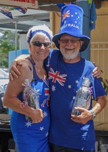 Australia Day is also celebrated at the Yacht Club in Tin Can Bay with rivalry from three teams - Yachties, Sailability and the Dragon Club Image Julie Hartwig Photography