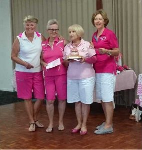 The winning team members were from left to right Lin Groombridge, Tina Guy, Margie Moore and Chris Harvey