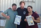 James from Wolf Rock Dive (centre) congratulates Scott Higham and Crystal-Lee Lewis who completed the PADI Open Water Course with Wolf Rock Dive - they invite more locals to qualify with them
