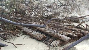 Wreckage just north of Rainbow Beach