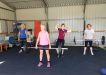 Physio Sue Bennett and trainer Gemma invite you to the Tin Can Bay Physiotherapy Health Club - here they are, working out with Jill and Shazz!