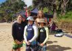 Kaleb Crowe (St Patricks College), Rory Mick and Josh Pamenter, and behind: Ella Pamenter, Zac and Izaac Cole - all Cooloola Coast kids competed in their home ‘beach’ for the Wide Bay Trials last month
