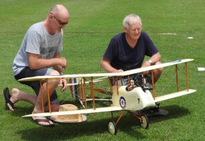 Local modellers Neil & Marty with a DH2 from WW1