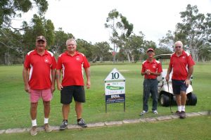 Four golfers that will be playing in the tournament: Peter Fife, George Oxton, Gregory Tritton (Vets Captain and event organiser) and Stuart Shephard