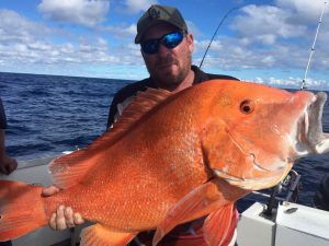 Rainbow Beach Fishing Charters Report - Bau only wanted a legal Red. Now has a new PB to chase