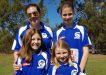 Janae, Jamie-Lee and Maddison Katon with Mum Renee are just one family that love the fun and fitness of Little Athletics