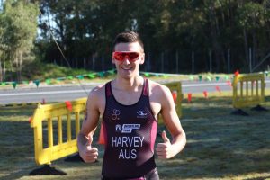 World Champion Triathlete Luke Harvey didn’t even look puffed as he took first place at the RB Tri