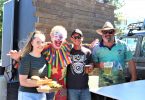 Variety Bash - Bailee McGrath, Damian the Variety Clown, Nigel Worthington and Kroppy looking after the teams
