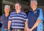 Llew O’Brien MP was thanked by members of the TCB Fishing Club for the funding grant received for $40,000 He is pictured with President Jon Constable on the right and retiring member Jim George