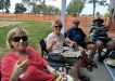 Sabine Deimel, Annette Collins, Doug Collins, Ross Brown from the Over 60s enjoyed a barbecue at Norman Point