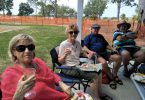 Sabine Deimel, Annette Collins, Doug Collins, Ross Brown from the Over 60s enjoyed a barbecue at Norman Point