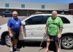 Cooloola Cove resident Paul Hudson arriving safely for his appointment at Gympie Hospital with the support of one of our caring drivers, Warren Morriss
