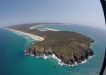 Double Island Point is a Go Slow area for all watercraft. (Photo Supplied by Rainbow Beach Helicopters)