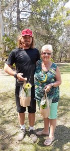 Tony, who has commenced his training as a steerer/sweep for the Cooloola Dragon Boat Club with coach Sandy Wooster.- they would love to have more men involved in the club.